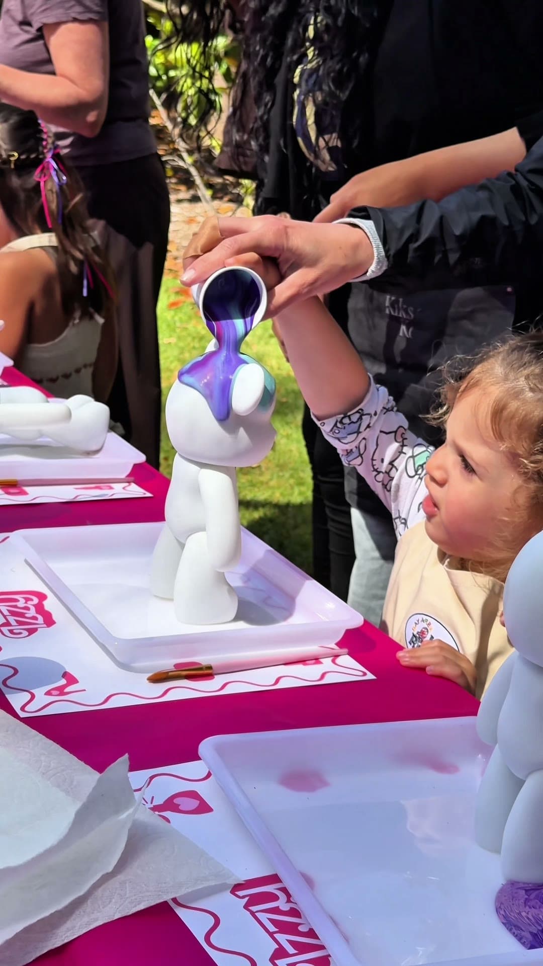 Kids at a Bay Area Kids Rentals party: a scent bar, ball pits, bumper cars and craft stations